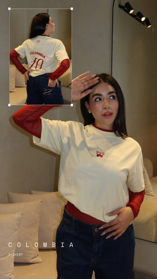 Camiseta colombia mariposa