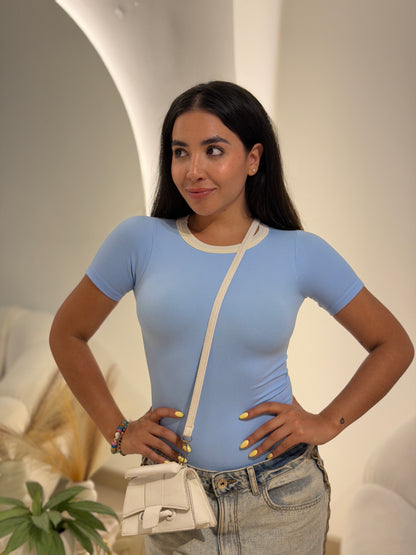 Body seamless manga corta combinado
