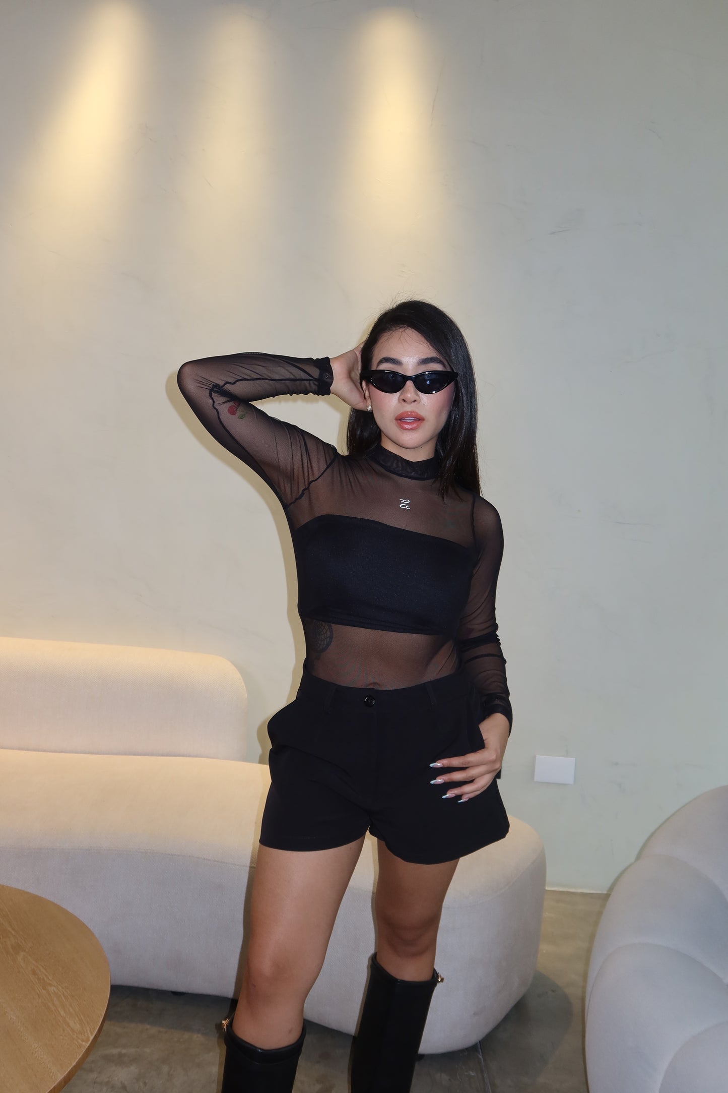 Body malla manga larga