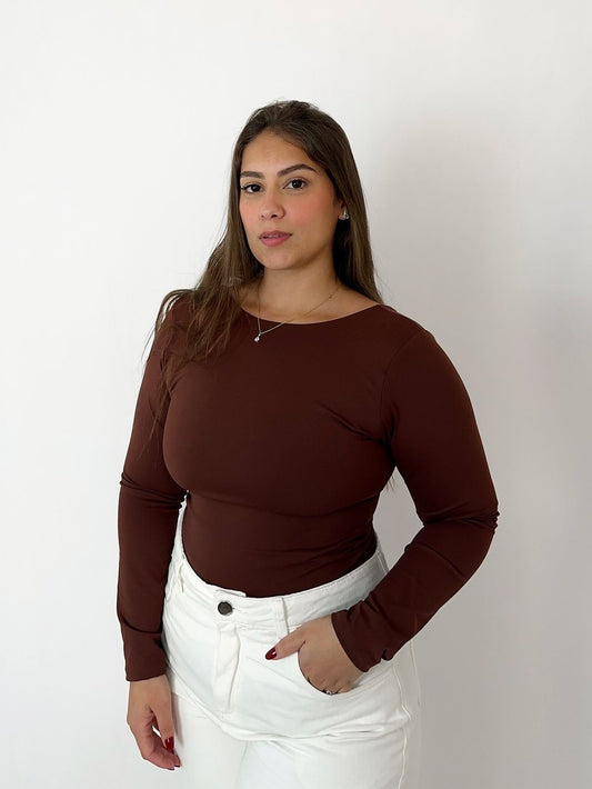 Body talla grande manga larga