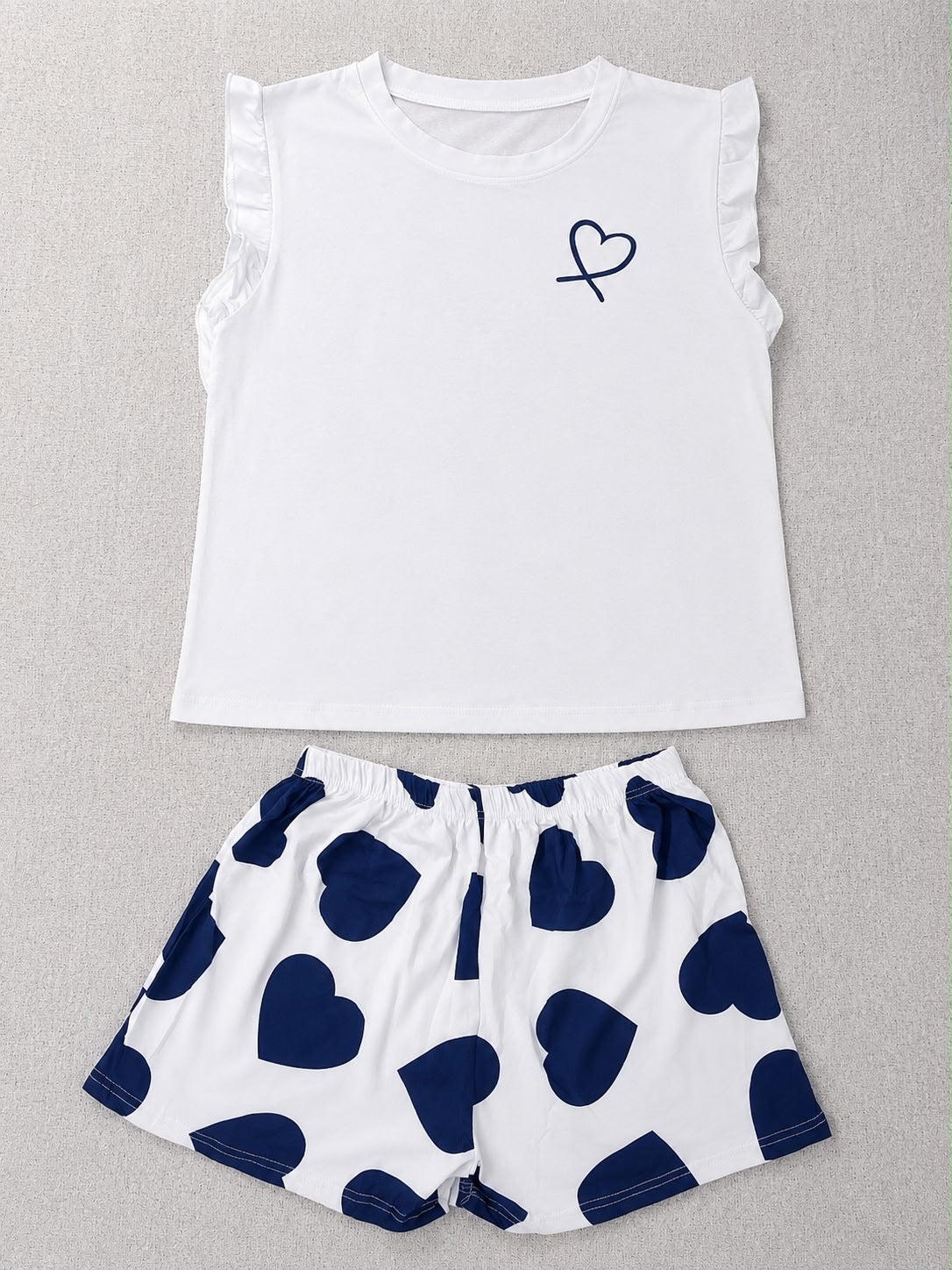 Pijama short azul