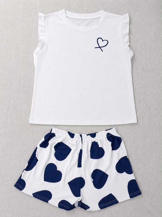 Pijama short azul