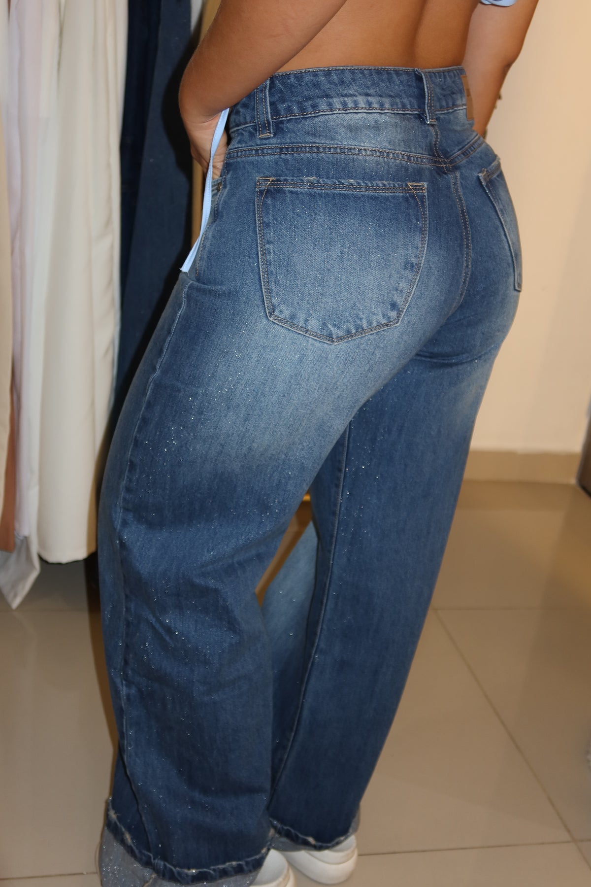 Jean Azul brillos